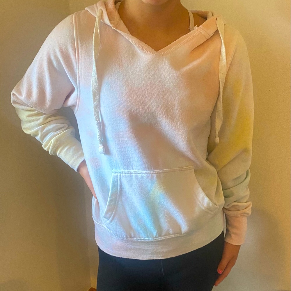 DAM tie dye hoodie in pastel colors. Size small